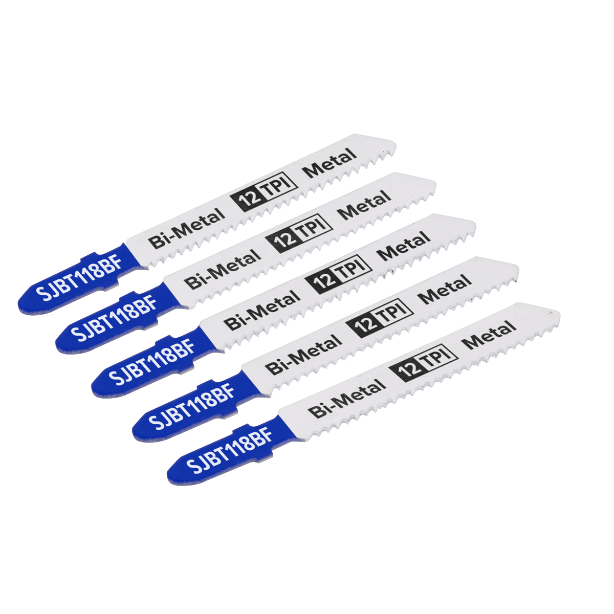 Jigsaw Blade for Metal 75mm 12tpi - Pack of 5