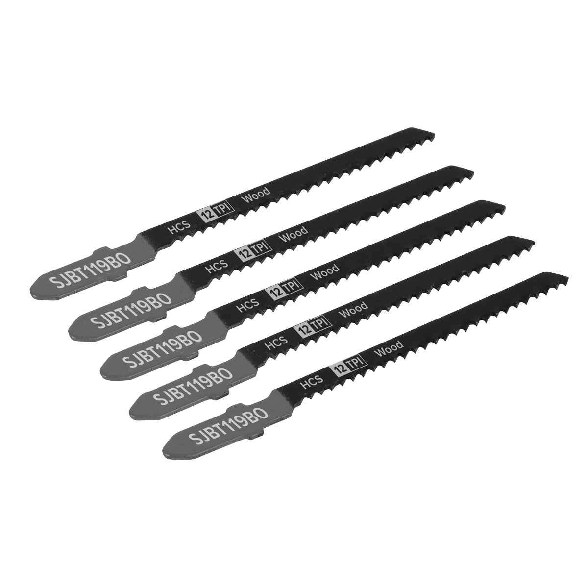 Jigsaw Blade for General Wood 75mm 12tpi - Pack of 5