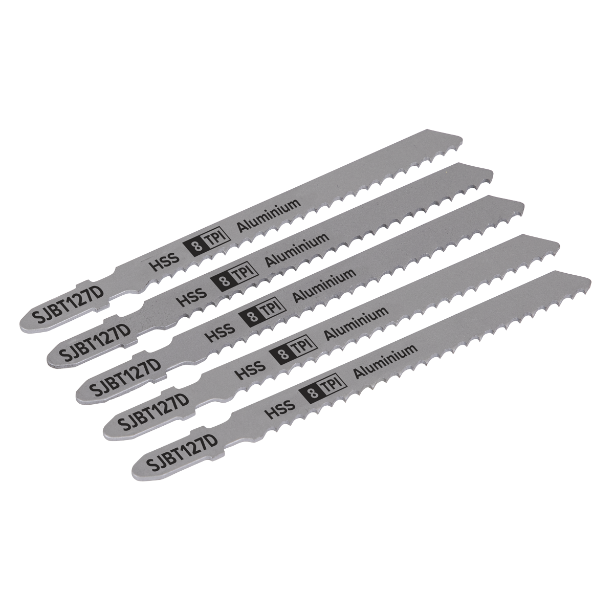 Jigsaw Blade for Aluminium 100mm 8tpi - Pack of 5