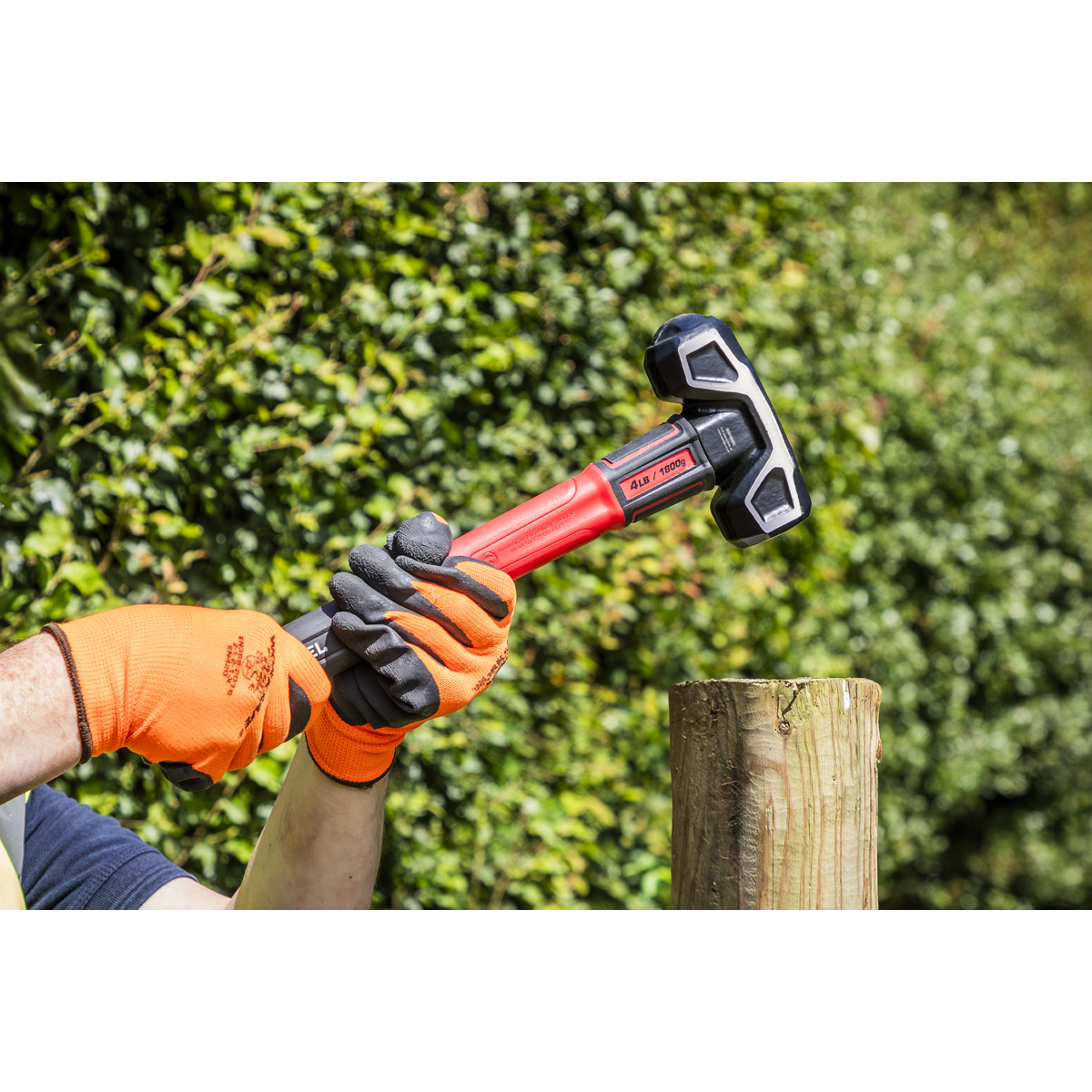 Premier Short Handle Sledge Hammer with Fibreglass Shaft 4lb
