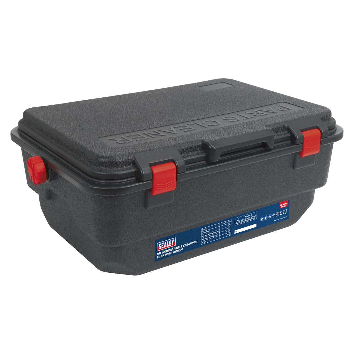Mobile Parts Cleaning Tank with Brush 16L