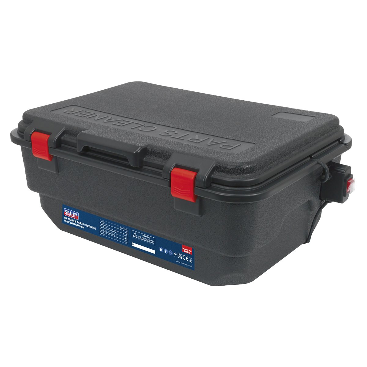 Mobile Parts Cleaning Tank with Brush 16L