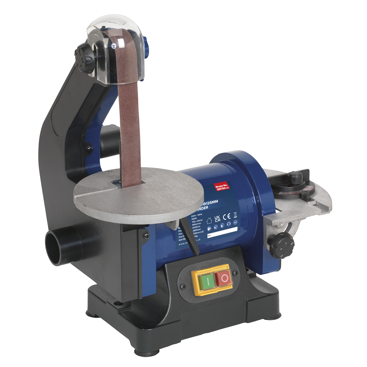 762 x 25mm Belt/125mm Disc Sander 250W/230V