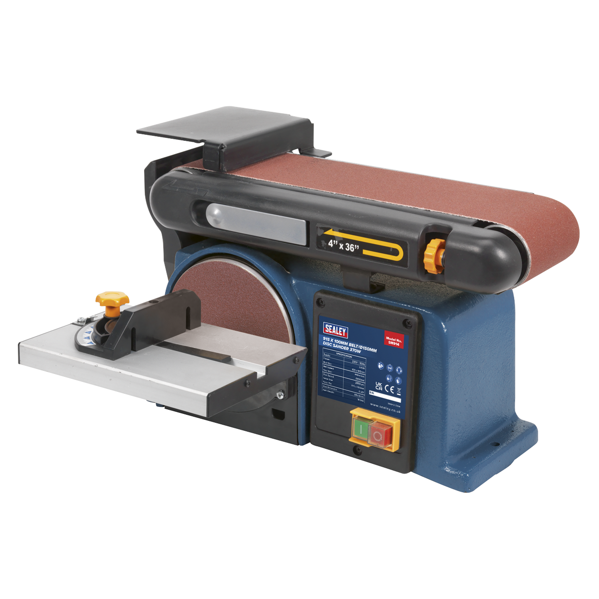 915 x 100mm Belt/150mm Disc Sander 370W/230V