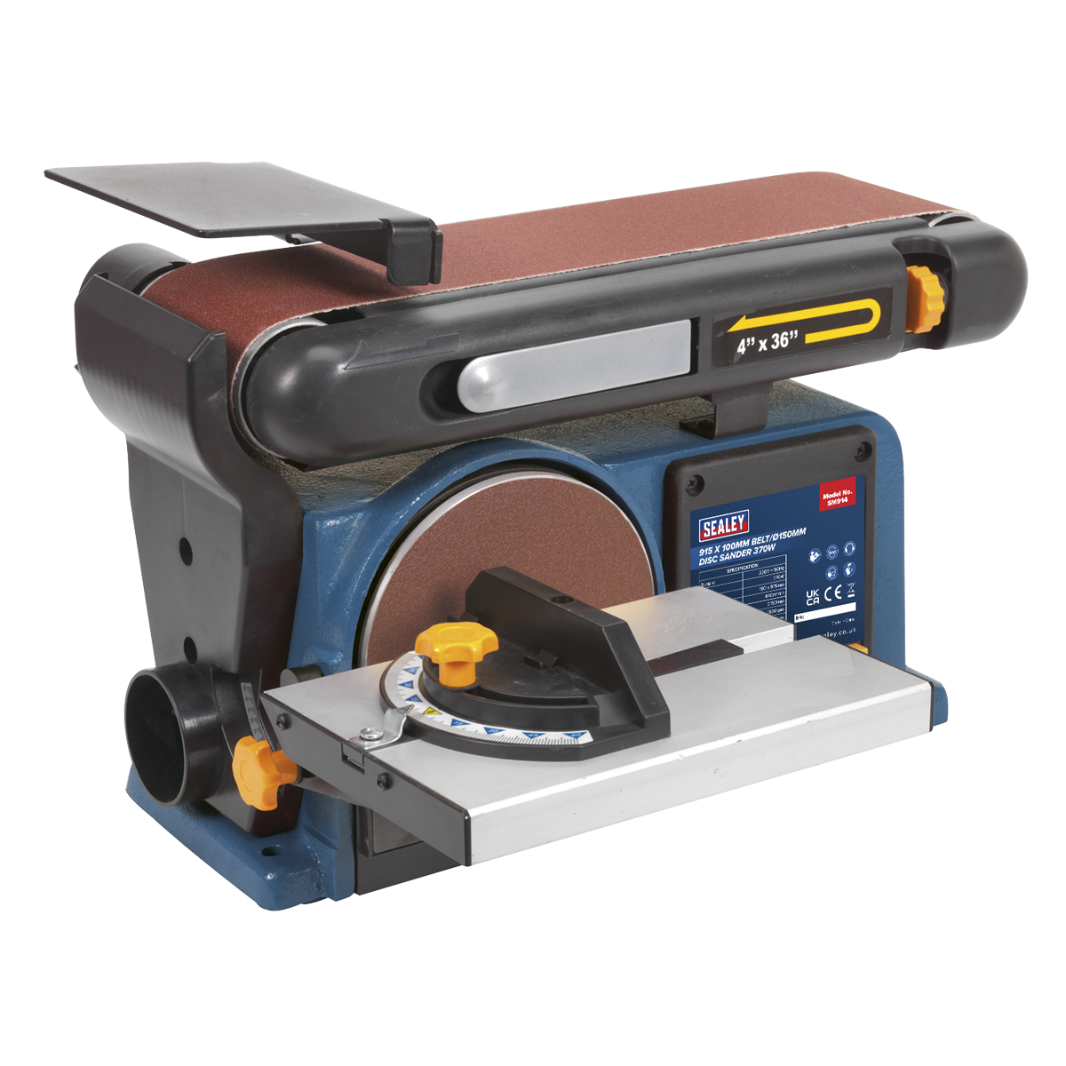 915 x 100mm Belt/150mm Disc Sander 370W/230V