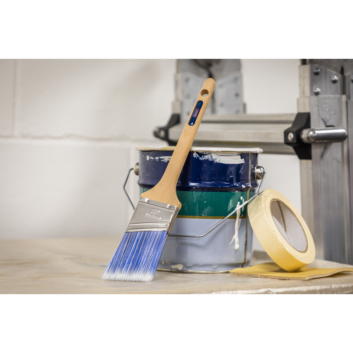 Wooden Handle Cutting-In Paint Brush 50mm
