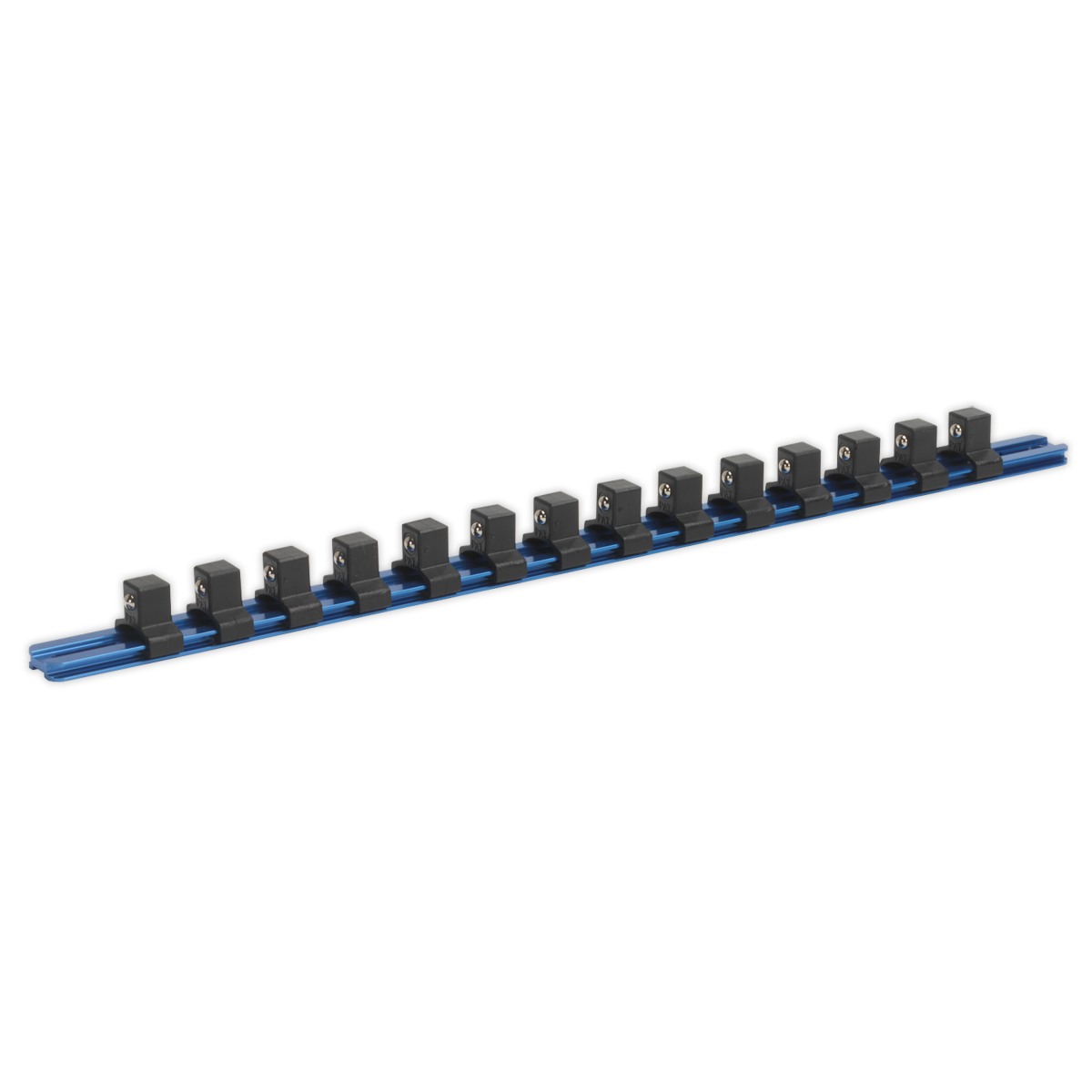 Premier Aluminium Socket Retaining Rail with 14 Clips 1/2"Sq Drive