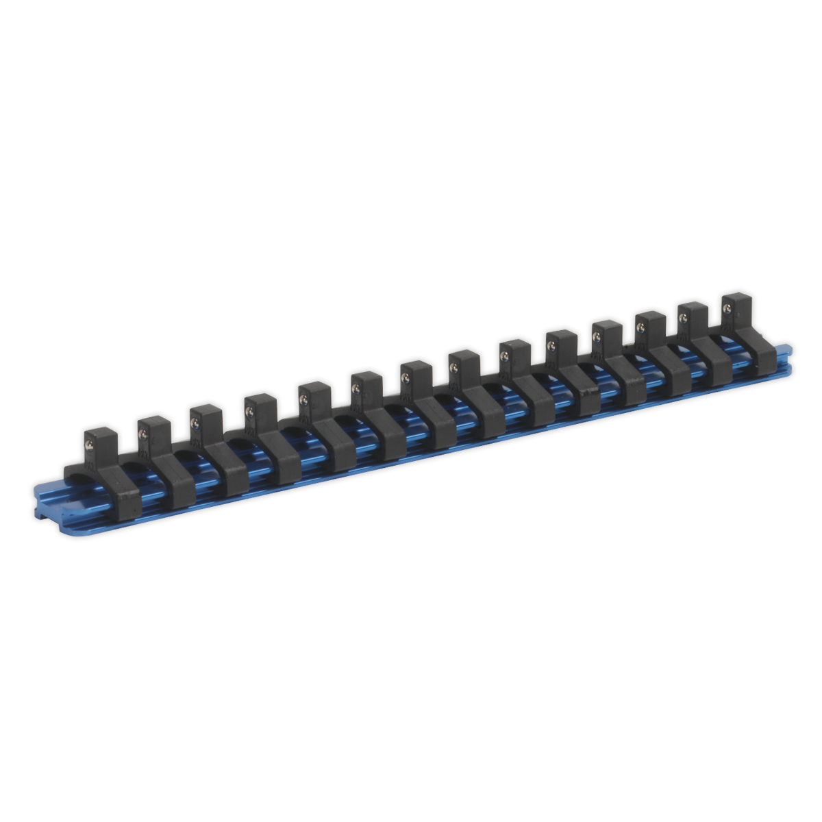 Premier Aluminium Socket Retaining Rail with 14 Clips 1/4"Sq Drive
