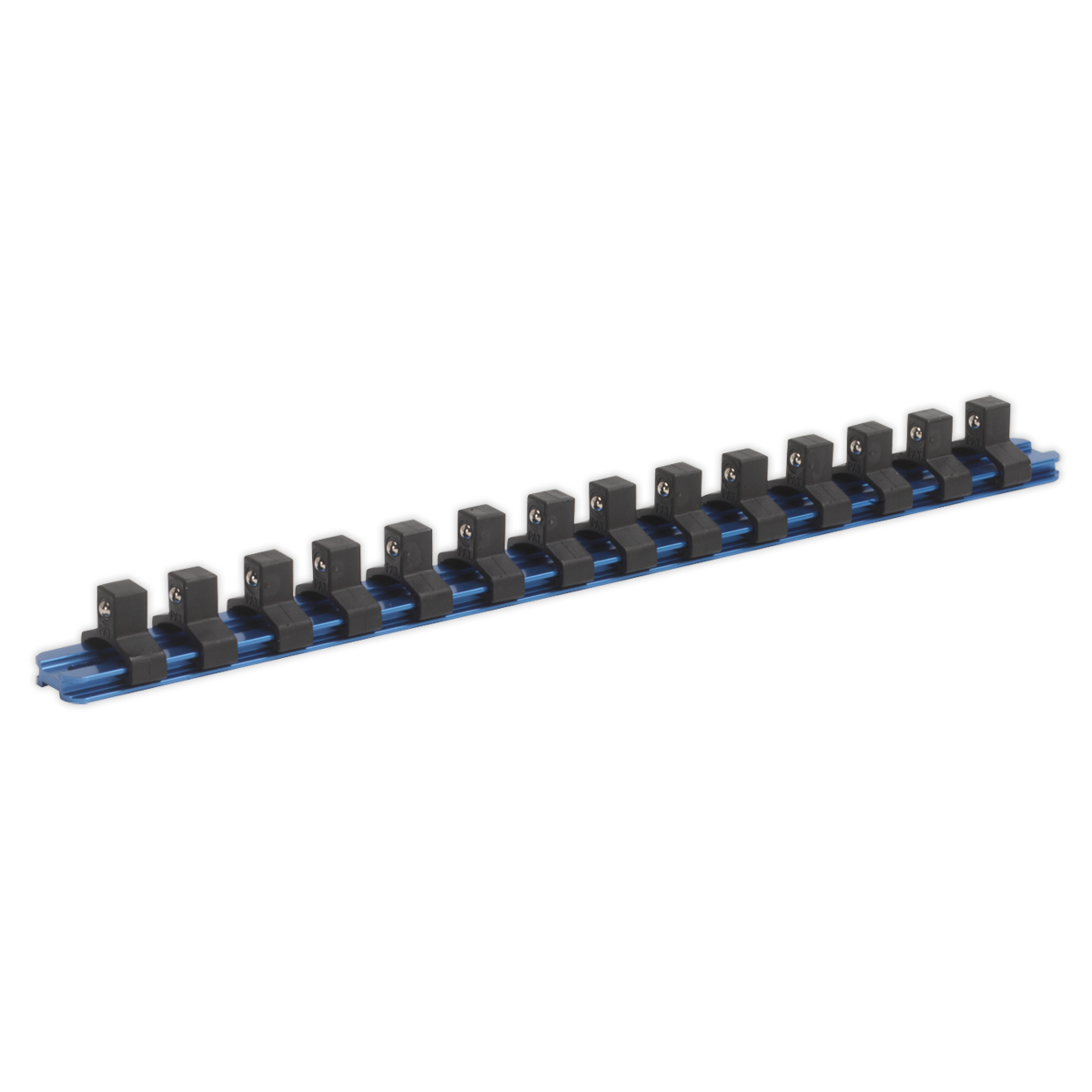 Premier Aluminium Socket Retaining Rail with 14 Clips 3/8"Sq Drive