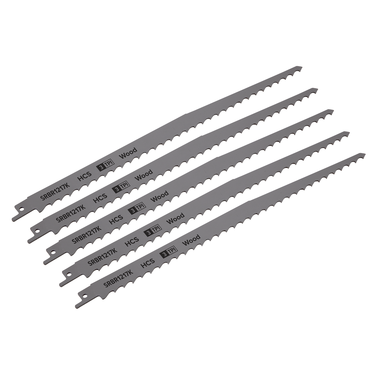 Reciprocating Saw Blade for Pruning & Coarse Wood 300mm 3tpi - Pack of 5