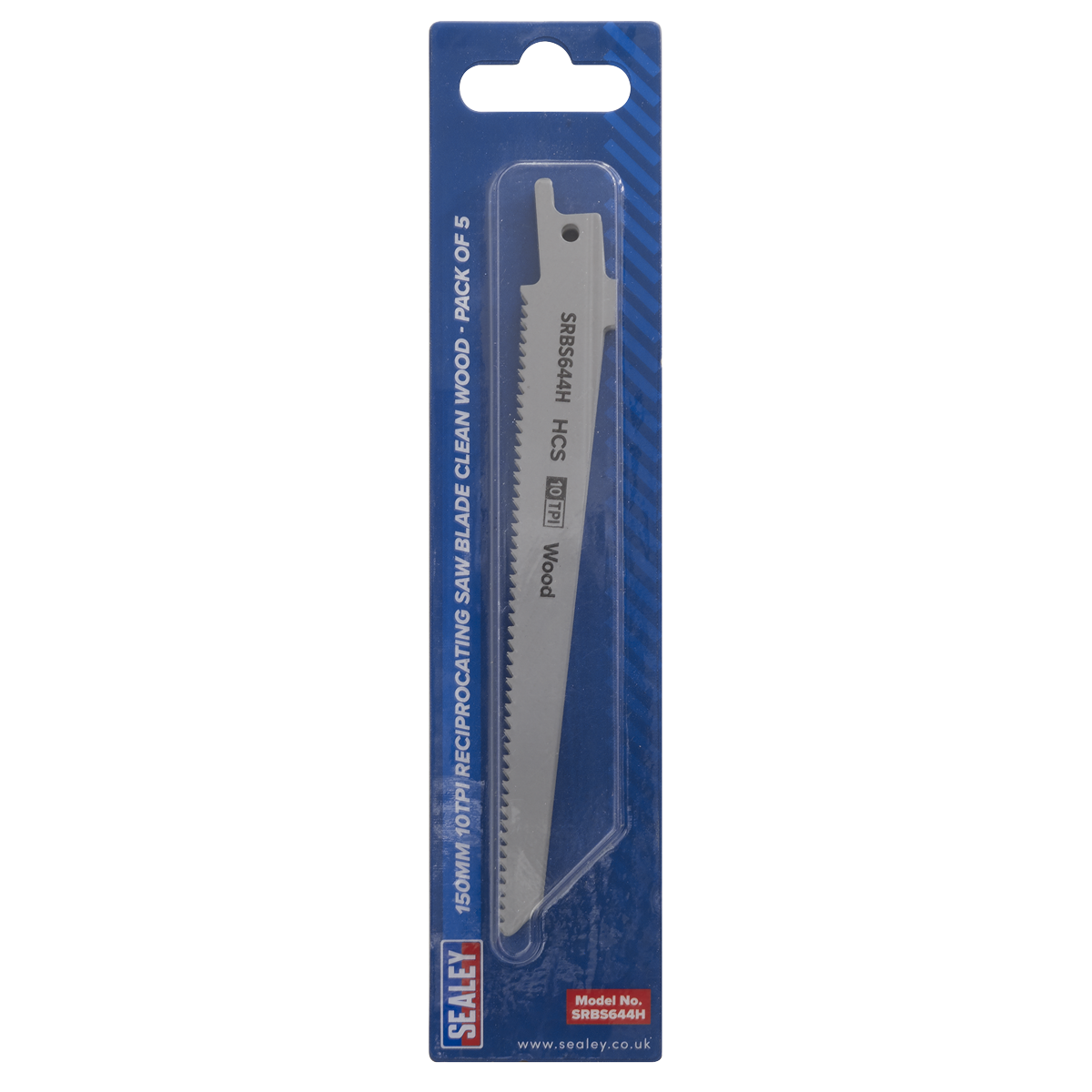 Reciprocating Saw Blade for Clean Wood 150mm 10tpi - Pack of 5