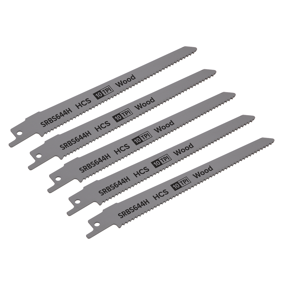 Reciprocating Saw Blade for Clean Wood 150mm 10tpi - Pack of 5