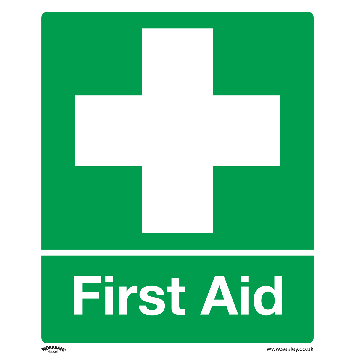 Worksafe® First Aid Safety Sign - Rigid Plastic