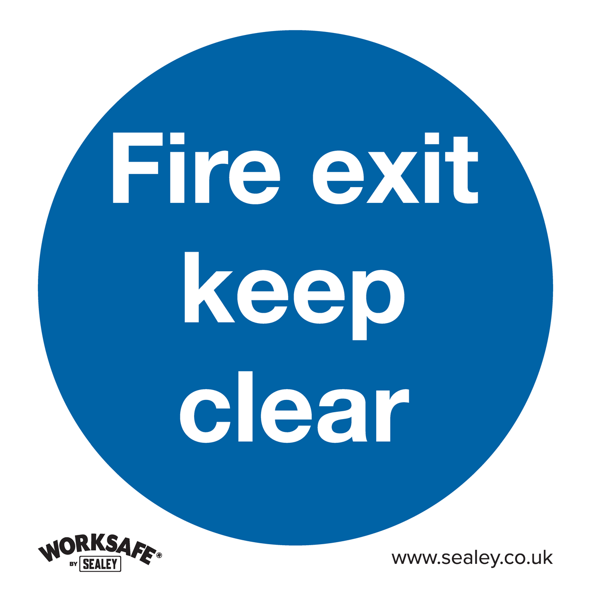 Worksafe® Fire Exit Keep Clear Safety Sign - Rigid Plastic
