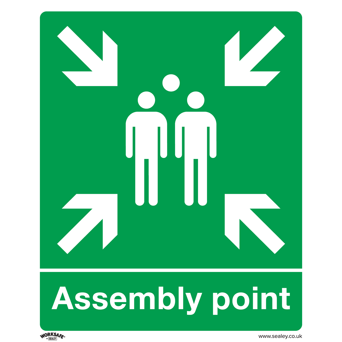 Worksafe® Assembly Point Safety Sign - Rigid Plastic