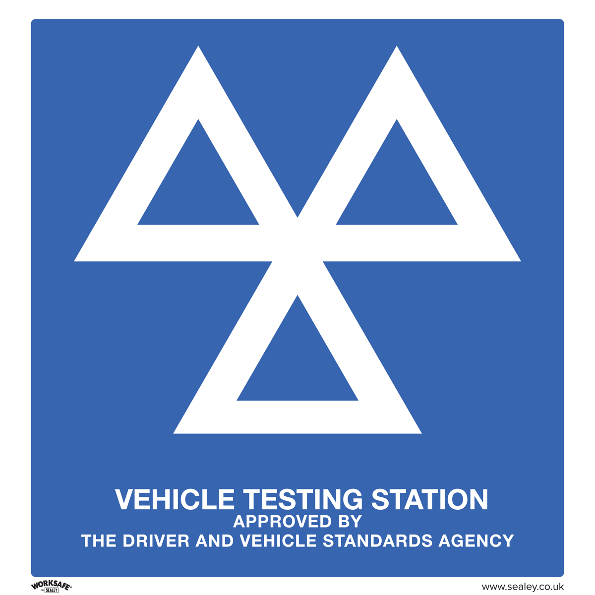 Worksafe® MOT Testing Station Safety Sign - Aluminium Composite