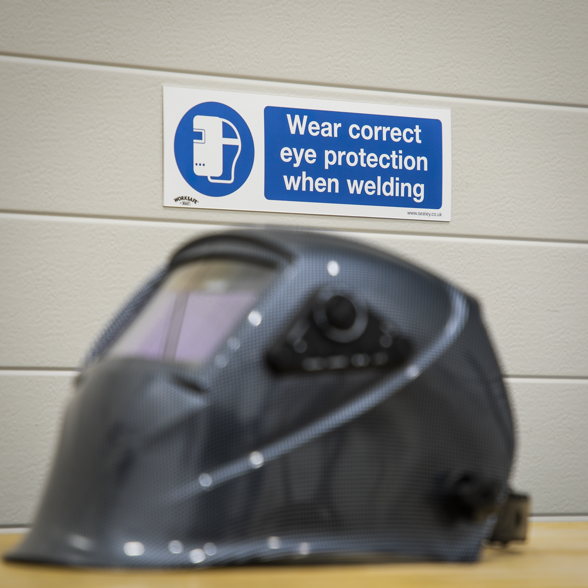 Worksafe® Wear Eye Protection When Welding Safety Sign - Rigid Plastic
