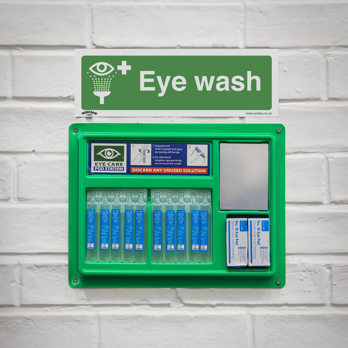 Worksafe® Eye Wash Safety Sign - Rigid Plastic