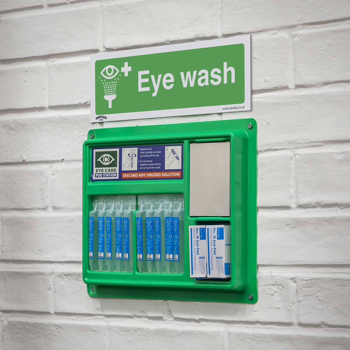 Worksafe® Eye Wash Safety Sign - Rigid Plastic
