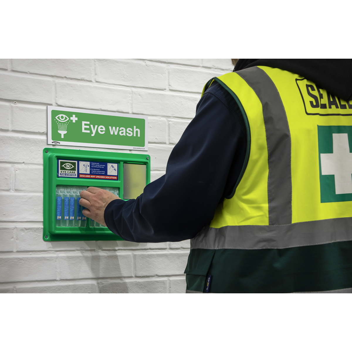 Worksafe® Eye Wash Safety Sign - Rigid Plastic