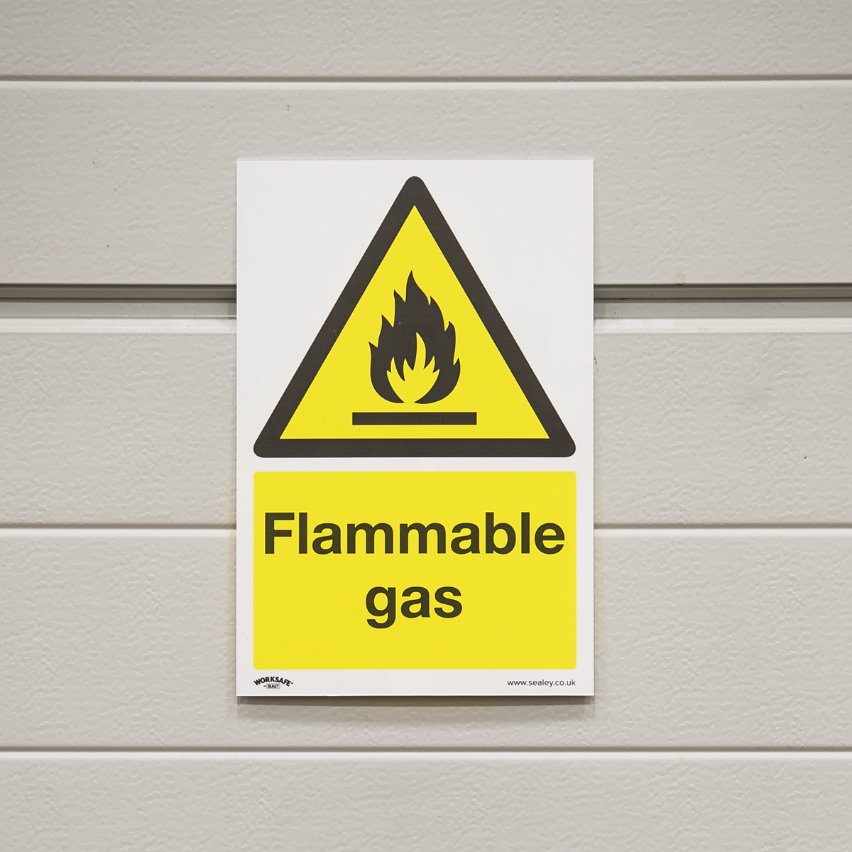 Worksafe® Flammable Gas Safety Sign - Rigid Plastic