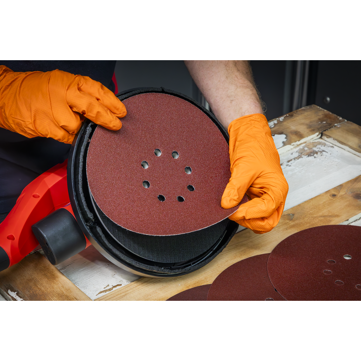 Hook-and-Loop Sanding Disc Set 225mm 5pc