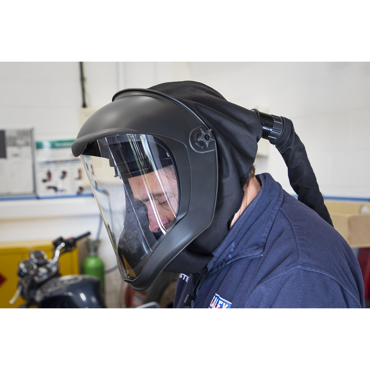 Worksafe® Deluxe Face Shield with Powered Air Purifying Respirator (PAPR)