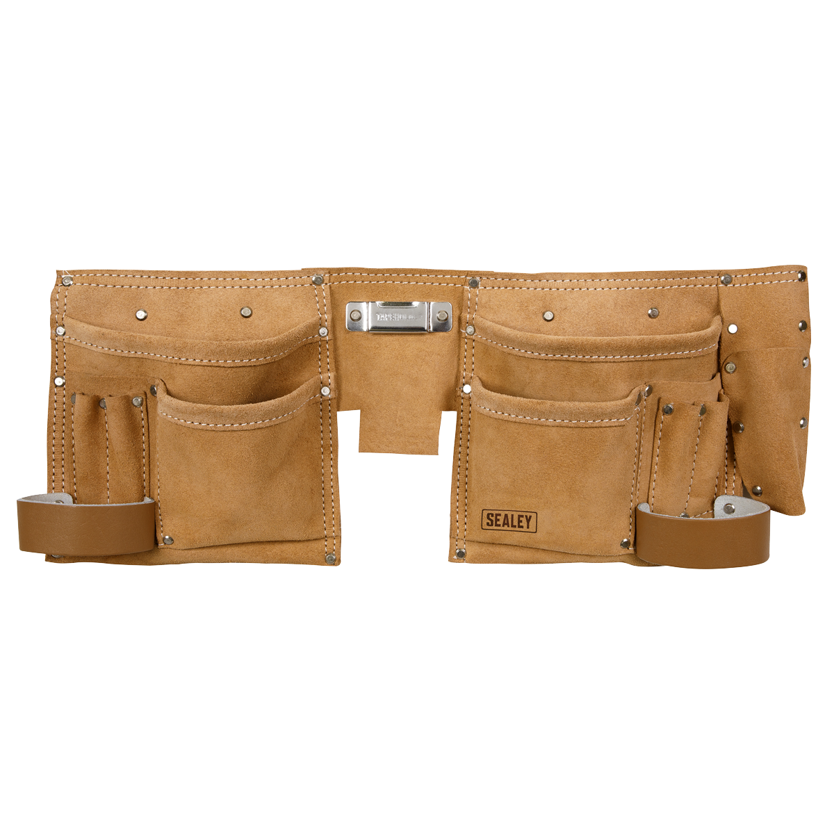Double Pouch Leather Tool Belt