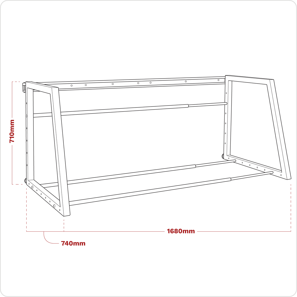 Wall or Floor Mounting Extending Tyre Rack