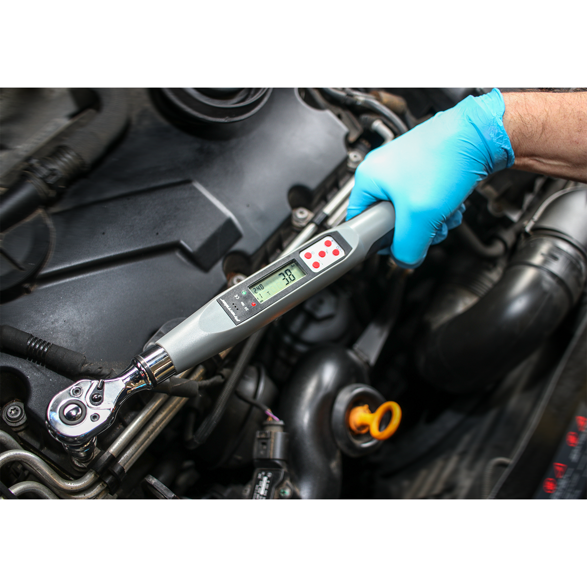 Premier Digital Torque Wrench Digital 3/8"Sq Drive 2-24Nm