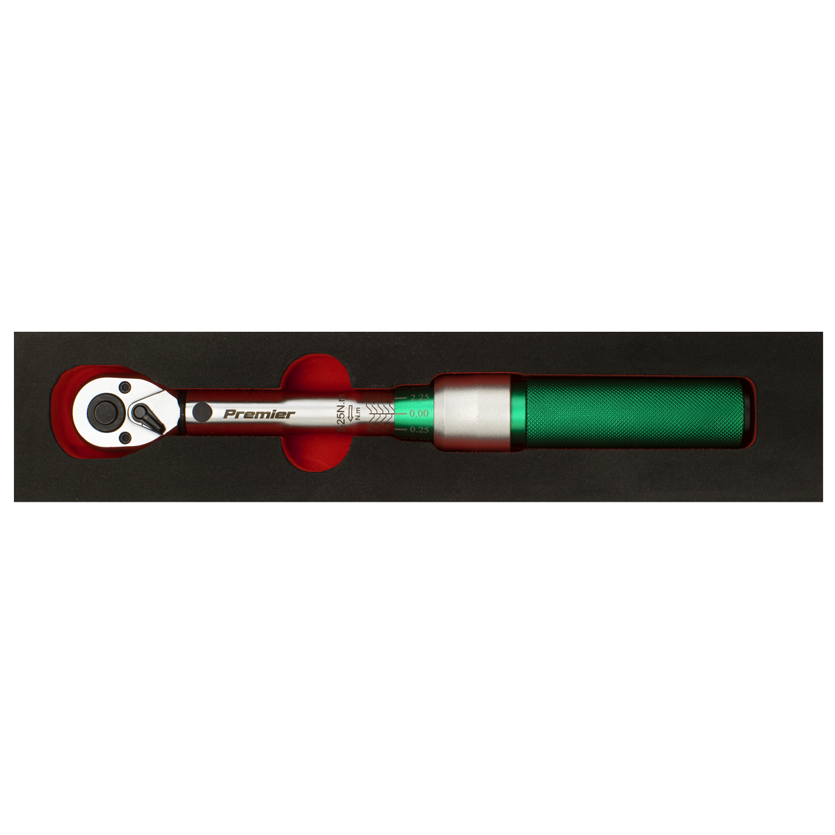 Premier Calibrated Micrometer Torque Wrench 1/4"Sq Drive 5-25Nm