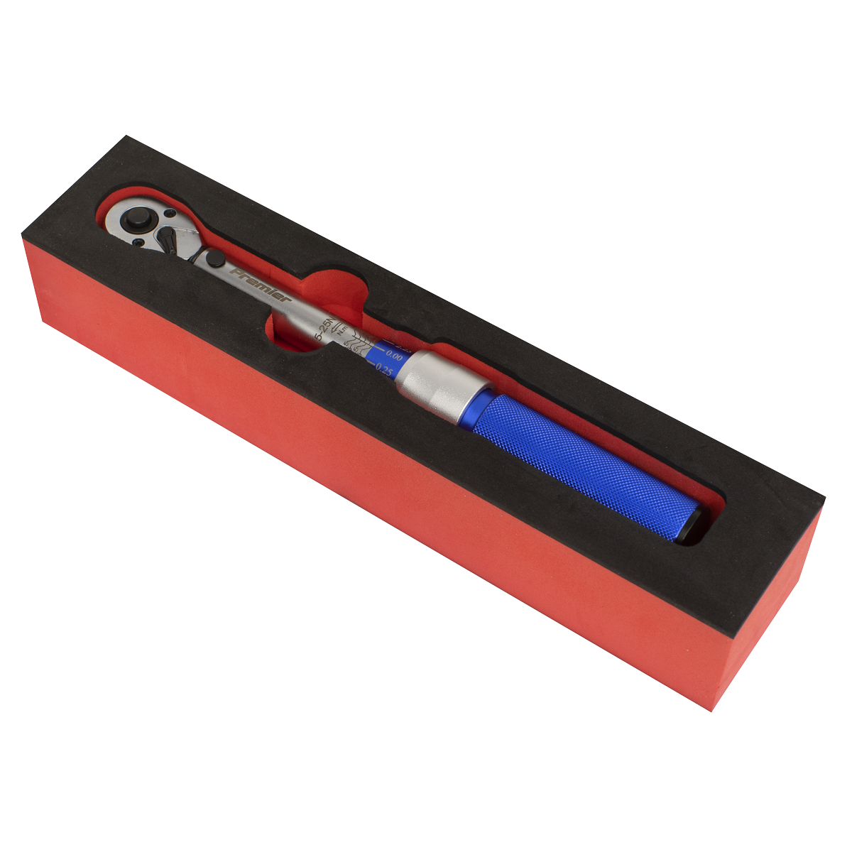Premier Calibrated Micrometer Torque Wrench 3/8"Sq Drive 5-25Nm