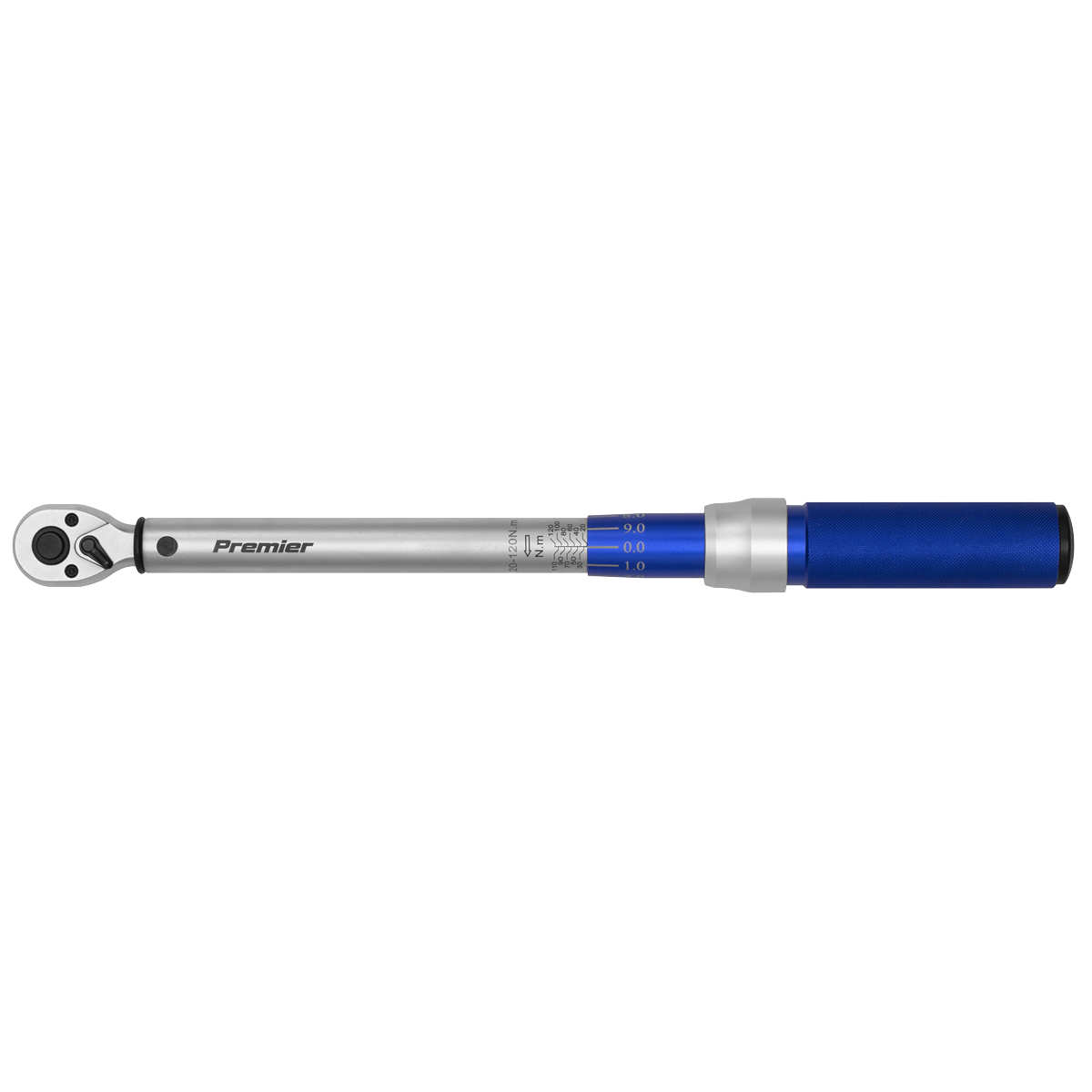 Premier Calibrated Micrometer Torque Wrench 3/8"Sq Drive 20-120Nm