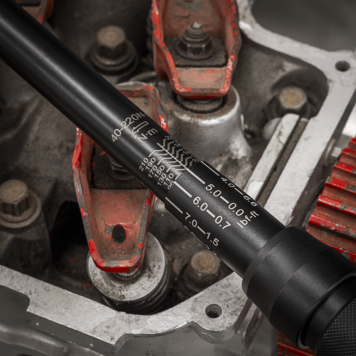 Torque Wrench Micrometer 1/2"Sq Drive Calibrated 40-220Nm - Premier Black