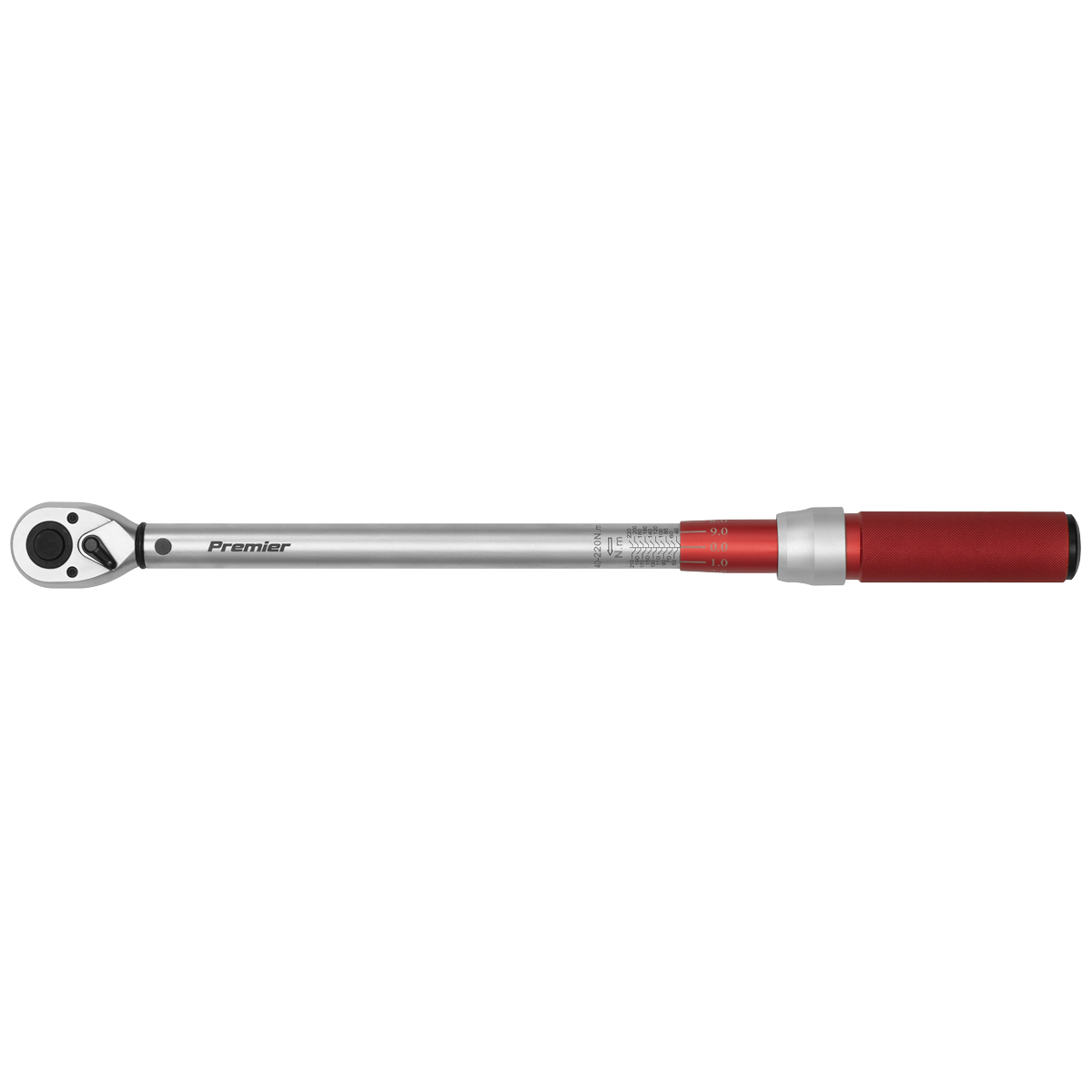 Premier Calibrated Micrometer Torque Wrench 1/2"Sq Drive 40-220Nm