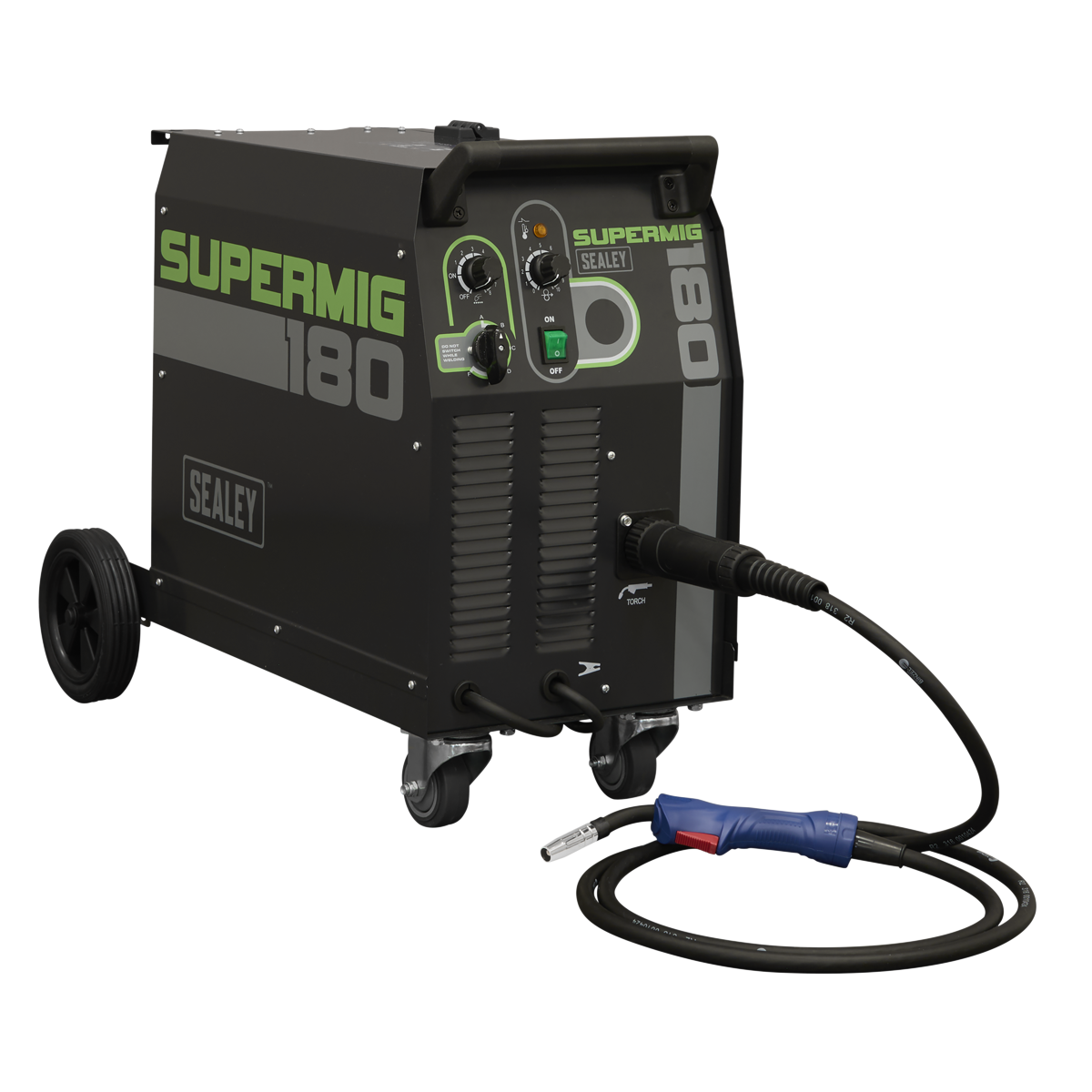 Professional Gas/Gasless MIG Welder with Binzel® Euro Torch 180A 230V