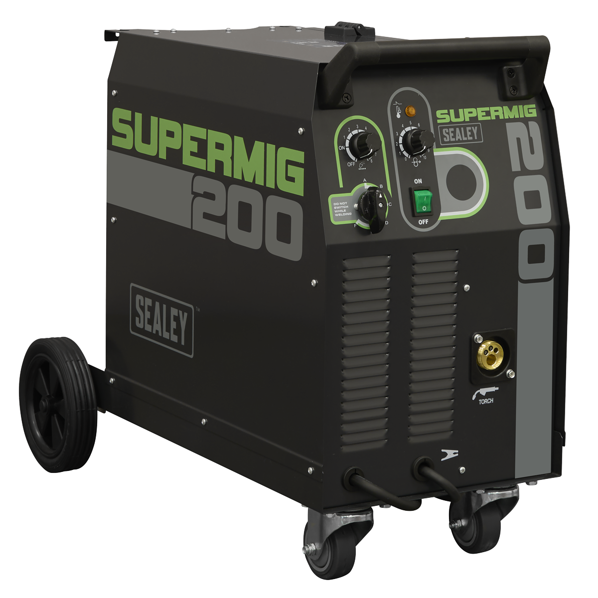 Professional Gas/Gasless MIG Welder with Binzel® Euro Torch 200A 230V