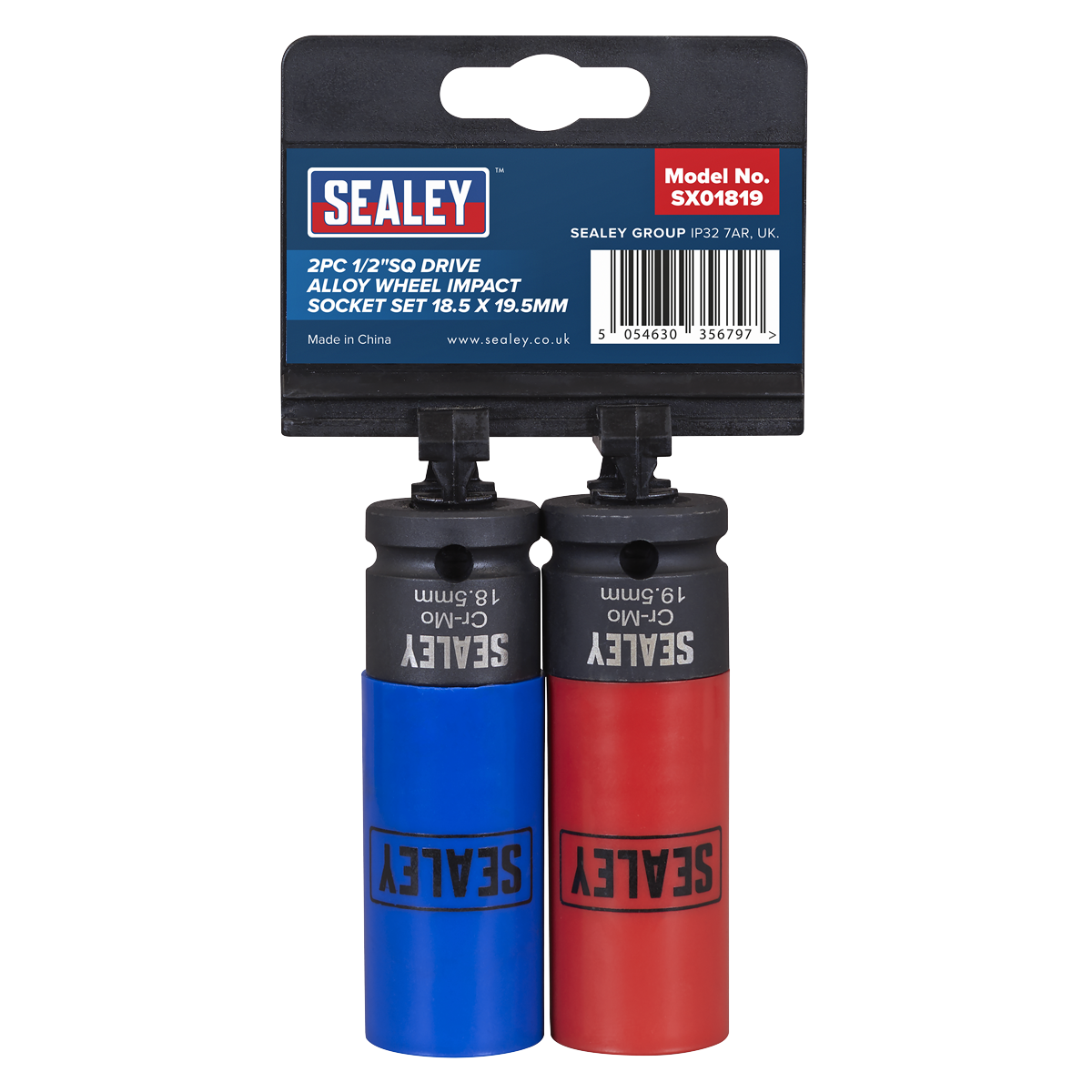 Alloy Wheel Impact Socket Set 1/2"Sq Drive 2pc