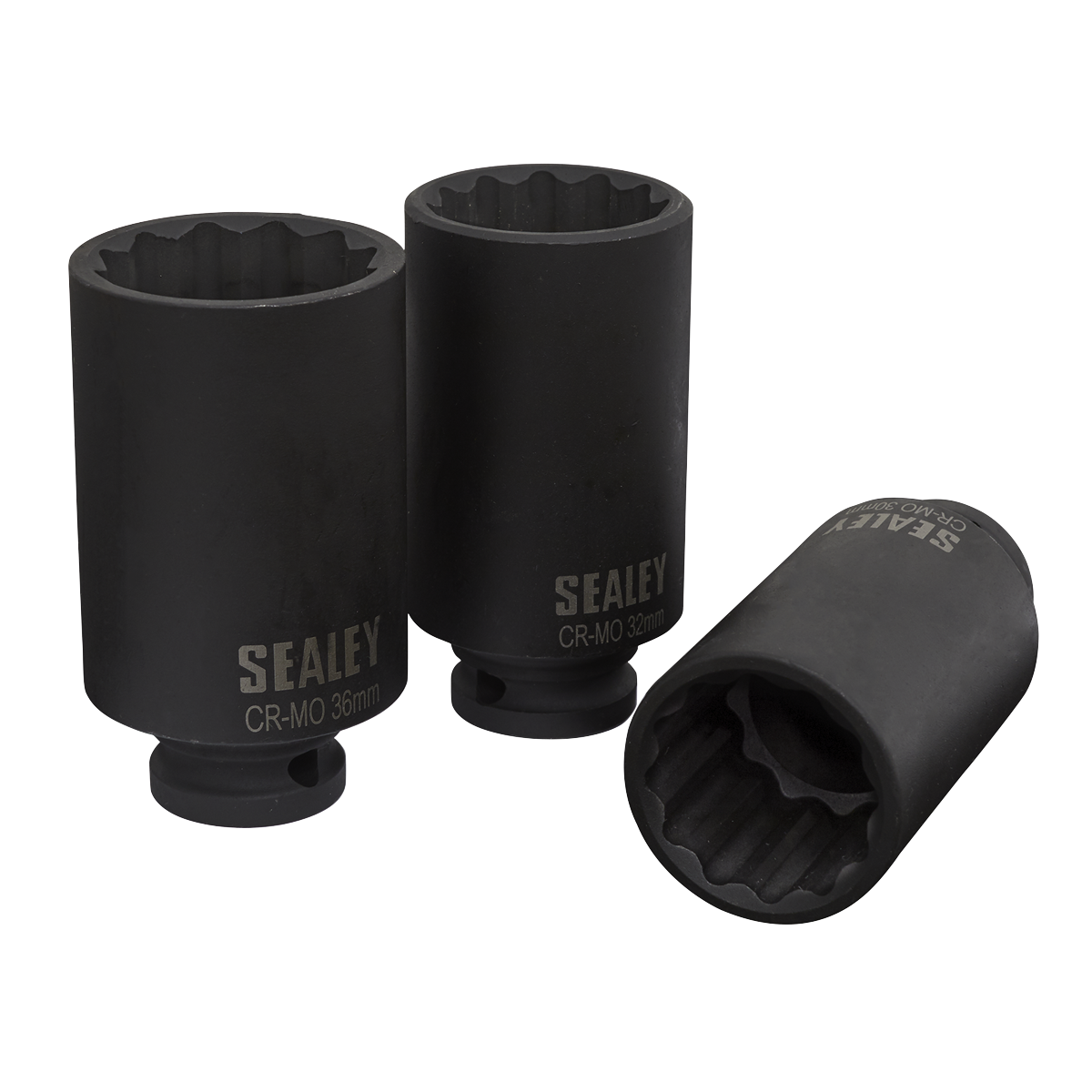 Impact Hub Nut Socket Set 1/2"Sq Drive 12-Point 3pc