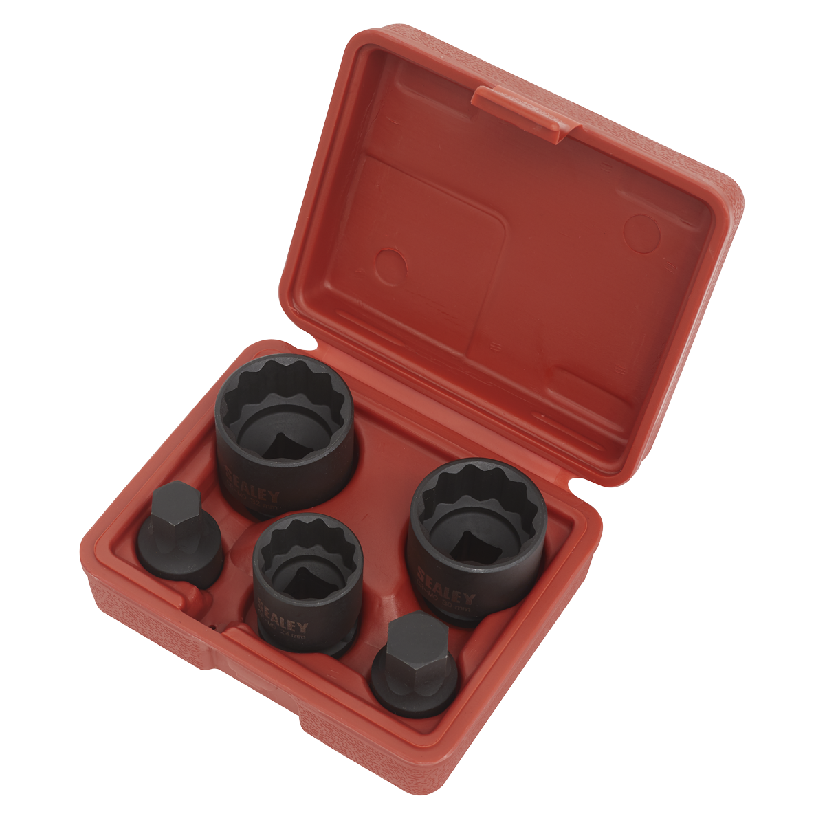 Impact Hub Socket & Socket Bit Set 1/2"Sq Drive 12-Point 5pc