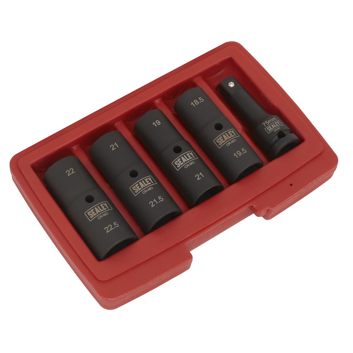 Double Ended Impact Socket Set 1/2"Sq Drive 5pc