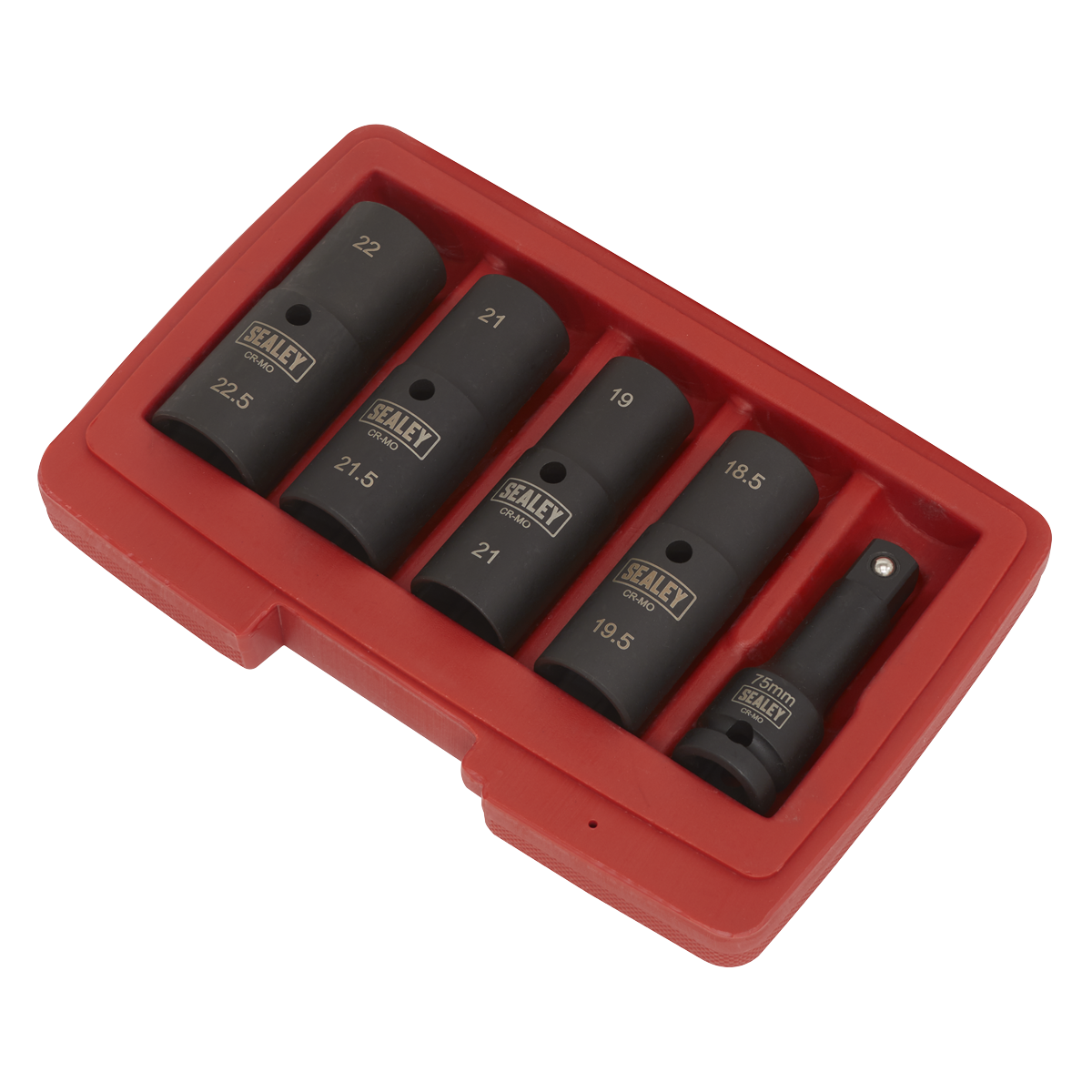 Double Ended Impact Socket Set 1/2"Sq Drive 5pc