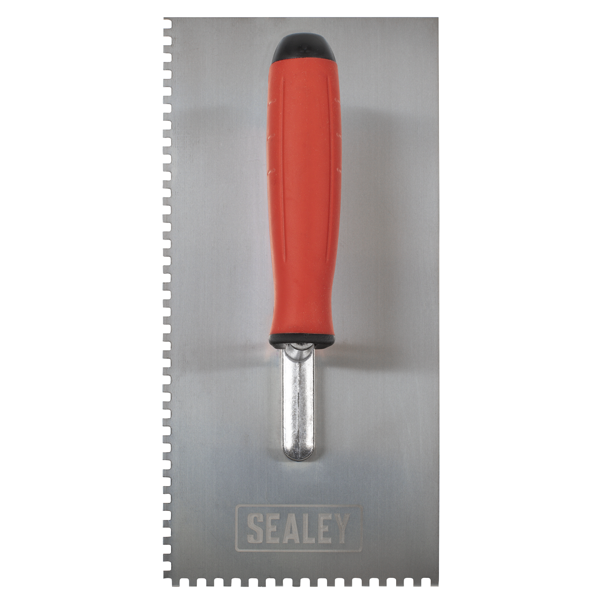 Stainless Steel 4mm Notched Trowel with Rubber Handle 270mm
