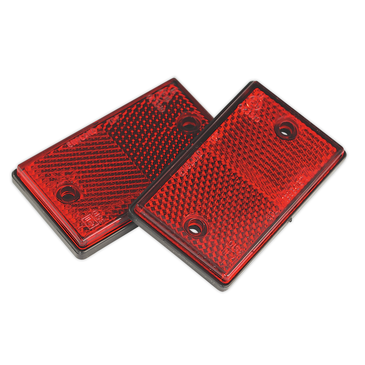 Reflex Reflector Oblong Red - Pack of 2