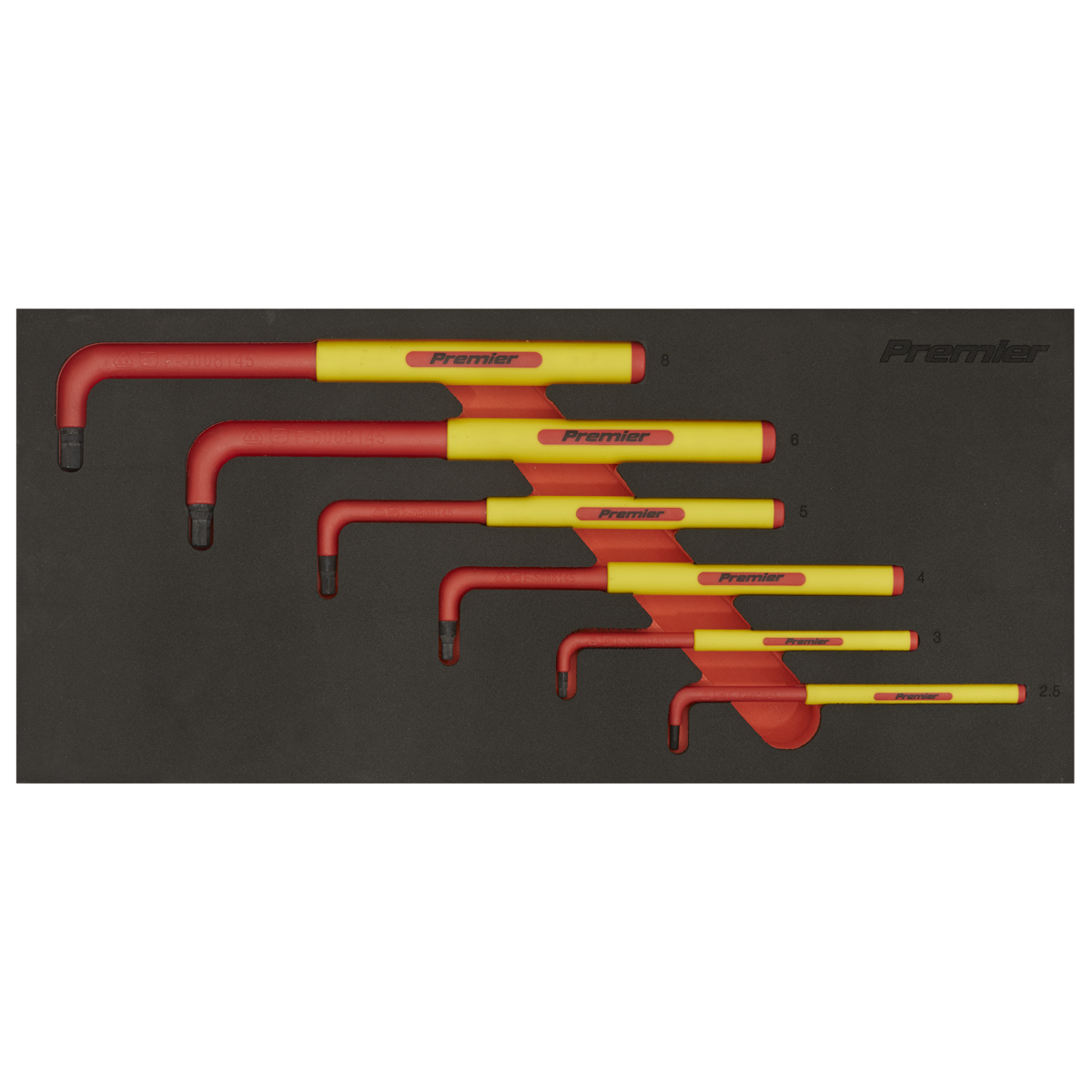 Premier Insulated Hex Key Set with Tool Tray 6pc - VDE Approved