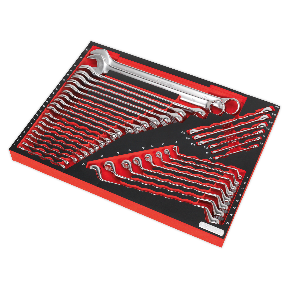 Premier Platinum Spanner Set with Tool Tray 35pc