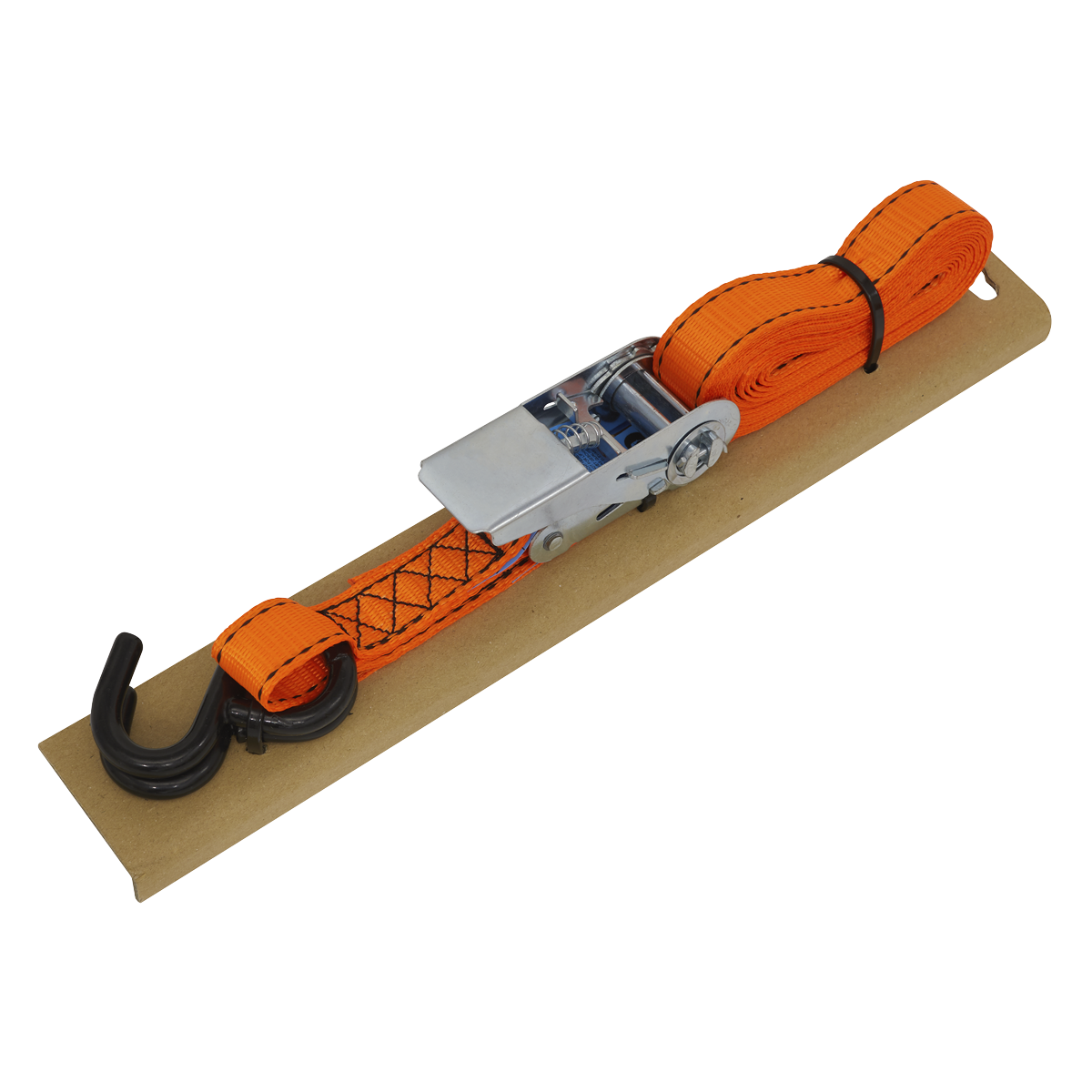 Ratchet Strap Polyester Webbing S-Hook with Corner Protector 25mm x 5m 600kg Breaking Strength