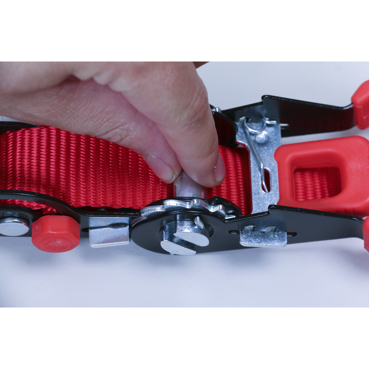 Slide Ratchet Strap Polyester Webbing with S-Hooks 32mm x 3m 1200kg Breaking Strength