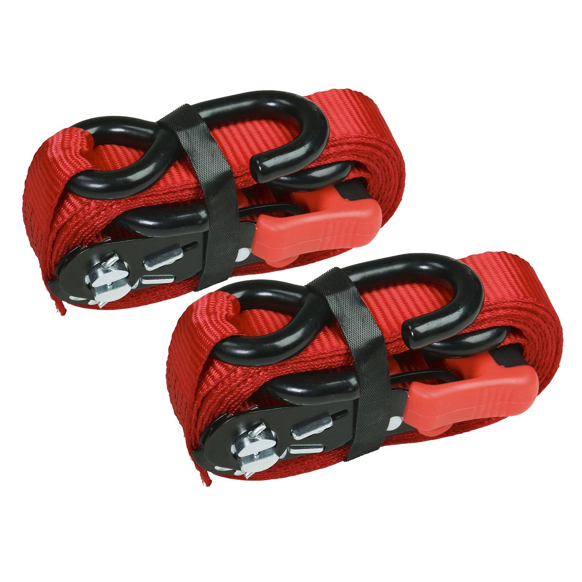 Slide Ratchet Strap Polyester Webbing with S-Hooks 32mm x 3m 1200kg Breaking Strength