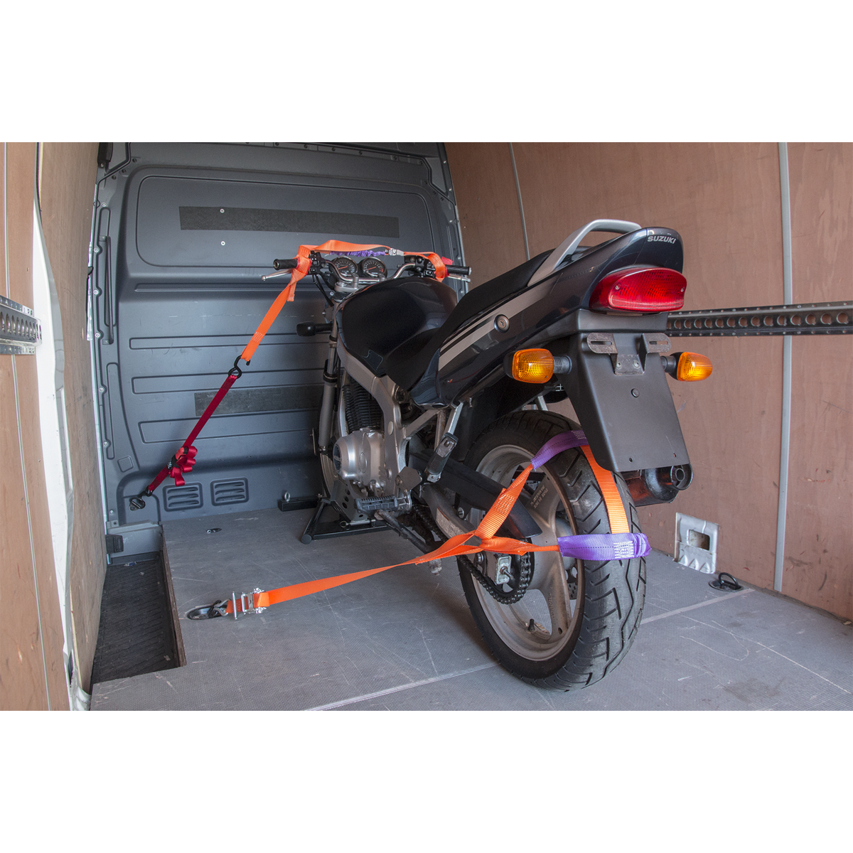 Motorcycle Rear Wheel Tie Down